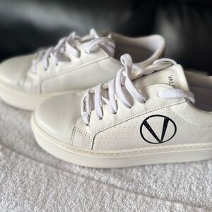 Valentino Women's White Logo Sneakers